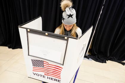 Gente votando en Nueva York