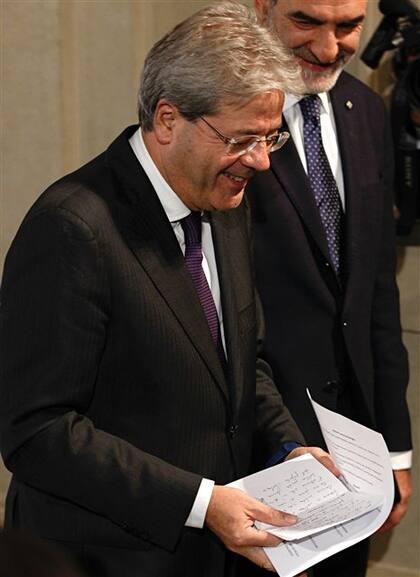 Gentiloni se convirtió ayer en premier italiano