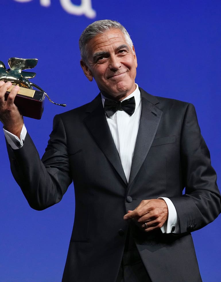 George Clooney recibió el León de Oro a la trayectoria en Venecia