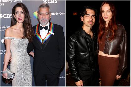 George Clooney y Amal Clooney y  Sophie Turner y Joe Jonas tuvieron primeras citas memorables