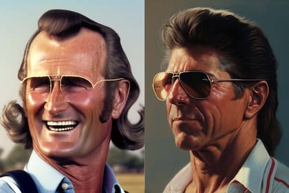 George H.W. Bush y Ronald Reagan