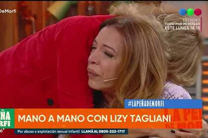 Georgina Barbarossa abraza a Lizy Tagliani, que acaba de contar por primera vez que sufrió abusos por parte de un tío desde los cinco años