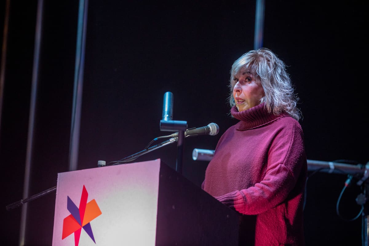 Georgina Barbarossa dio lectura a un fragmento de "Ensayo sobre la ceguera"