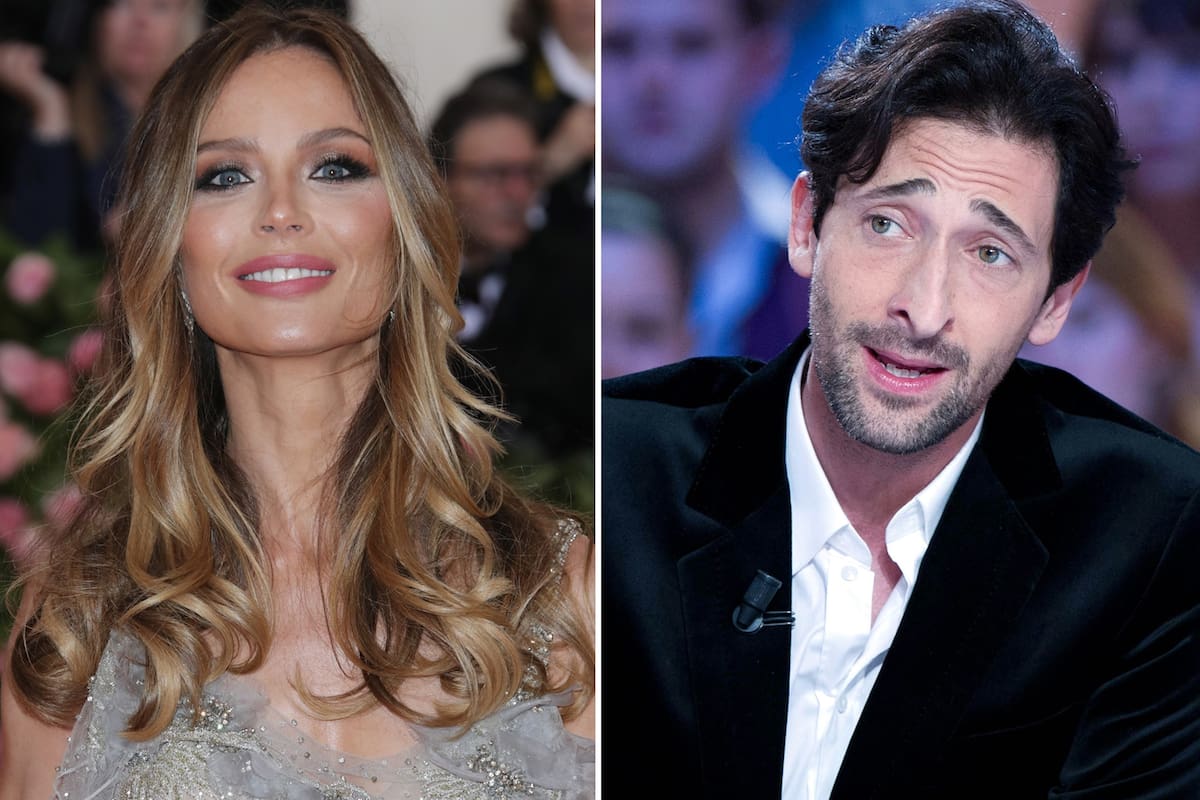 Georgina Chapman y el actor Adrien Brody