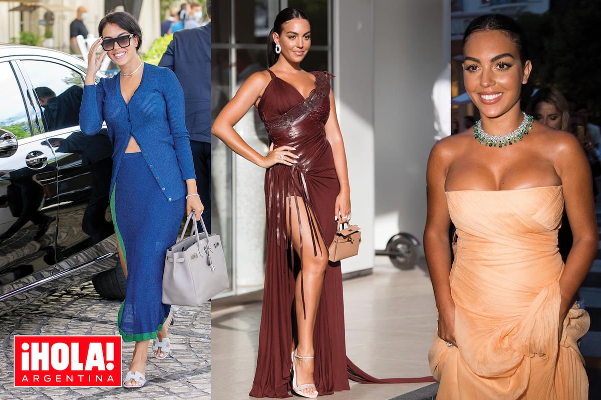 Georgina hizo un stop en sus vacaciones familiares en Mallorca para caminar la alfombra roja del Festival de Cine más glamoroso del mundo. Está en pareja con el astro del fútbol desde 2016 -se conocieron cuando ella era vendedora en una tienda Gucci de Madrid- y son padres de cuatro hijos.