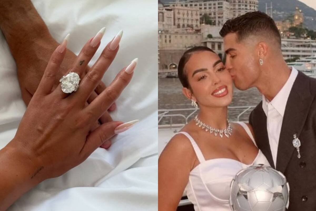 Georgina Rodríguez y Cristiano Ronaldo anunciaron su compromiso con una foto en redes sociales (Instagram/@georginagio)