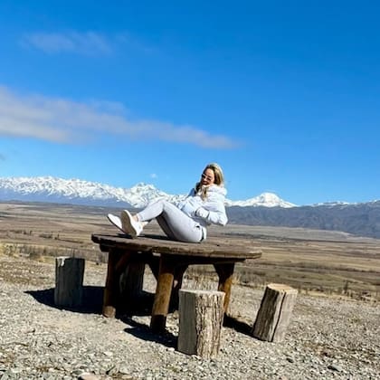Geraldine de La Rosa disfrutando de Mendoza. Foto/Instagram: @gerald.larosa