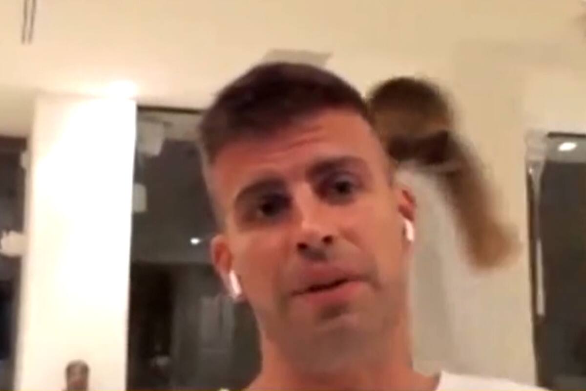 Gerard Piqué durante una entrevista en vivo, en agosto de 2021