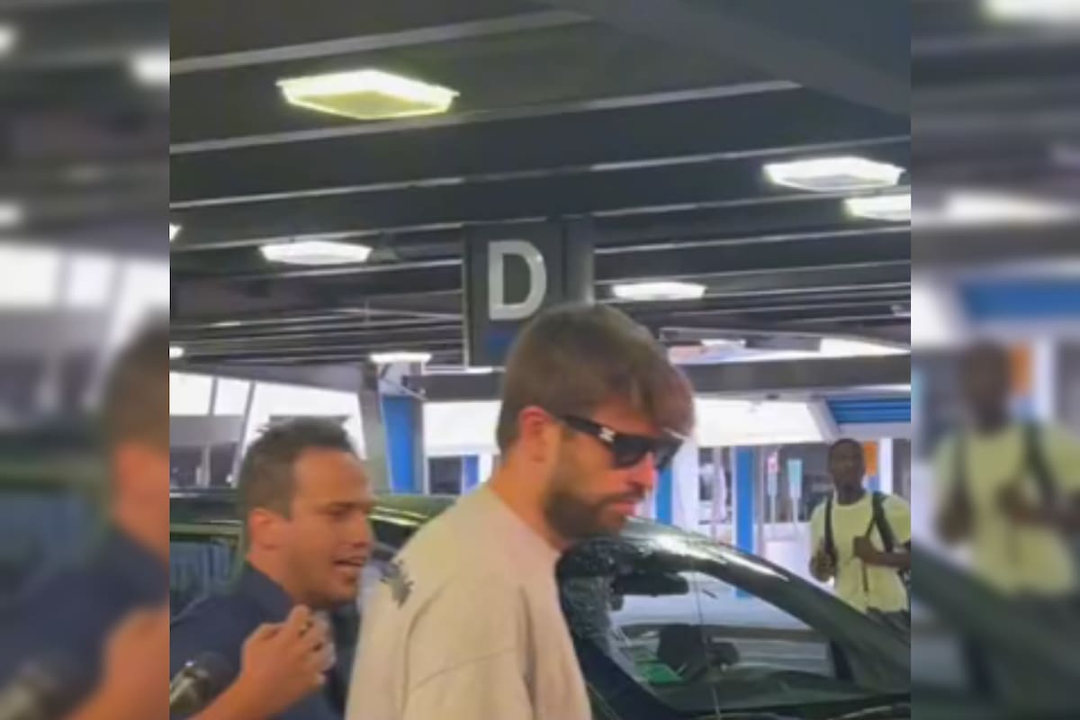 Gerard Piqué llegó este jueves al aeropuerto de Miami para visitar a sus hijos Milan y Sasha