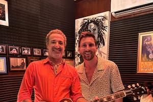 Gerardo Cea y Lionel Messi en Prima Pasta.
