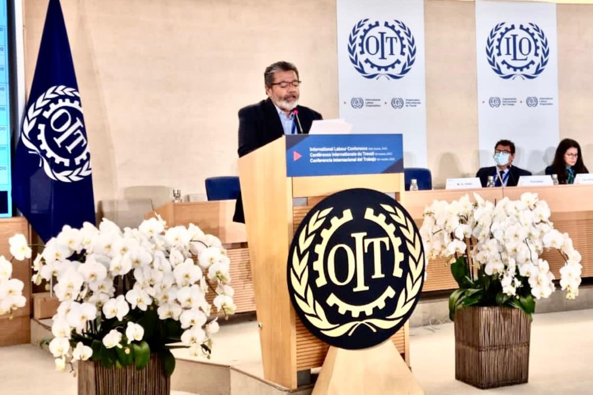 Gerardo Martínez expuso en Ginebra en el Congreso de la Organización Internacional del Trabajo; el jefe de la Uocra habló como representante de los trabajadores argentinos