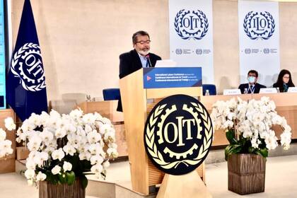 Gerardo Martínez expuso en Ginebra en el Congreso de la Organización Internacional del Trabajo; el jefe de la Uocra habló como representante de los trabajadores argentinos
