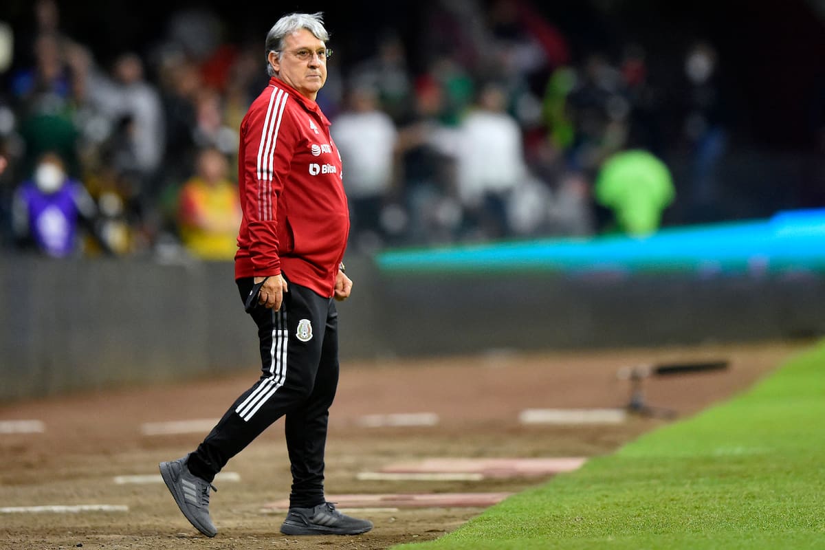 Gerardo Martino, durante el partido contra Estados Unidos del último jueves; tras 0-0 por la eliminatoria de Concacaf para el Mundial Qatar 2022 hubo abucheos en el estadio Azteca.