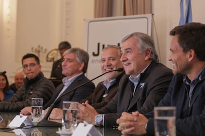 Gerardo Morales, el gobernador de Jujuy, durante el anuncio