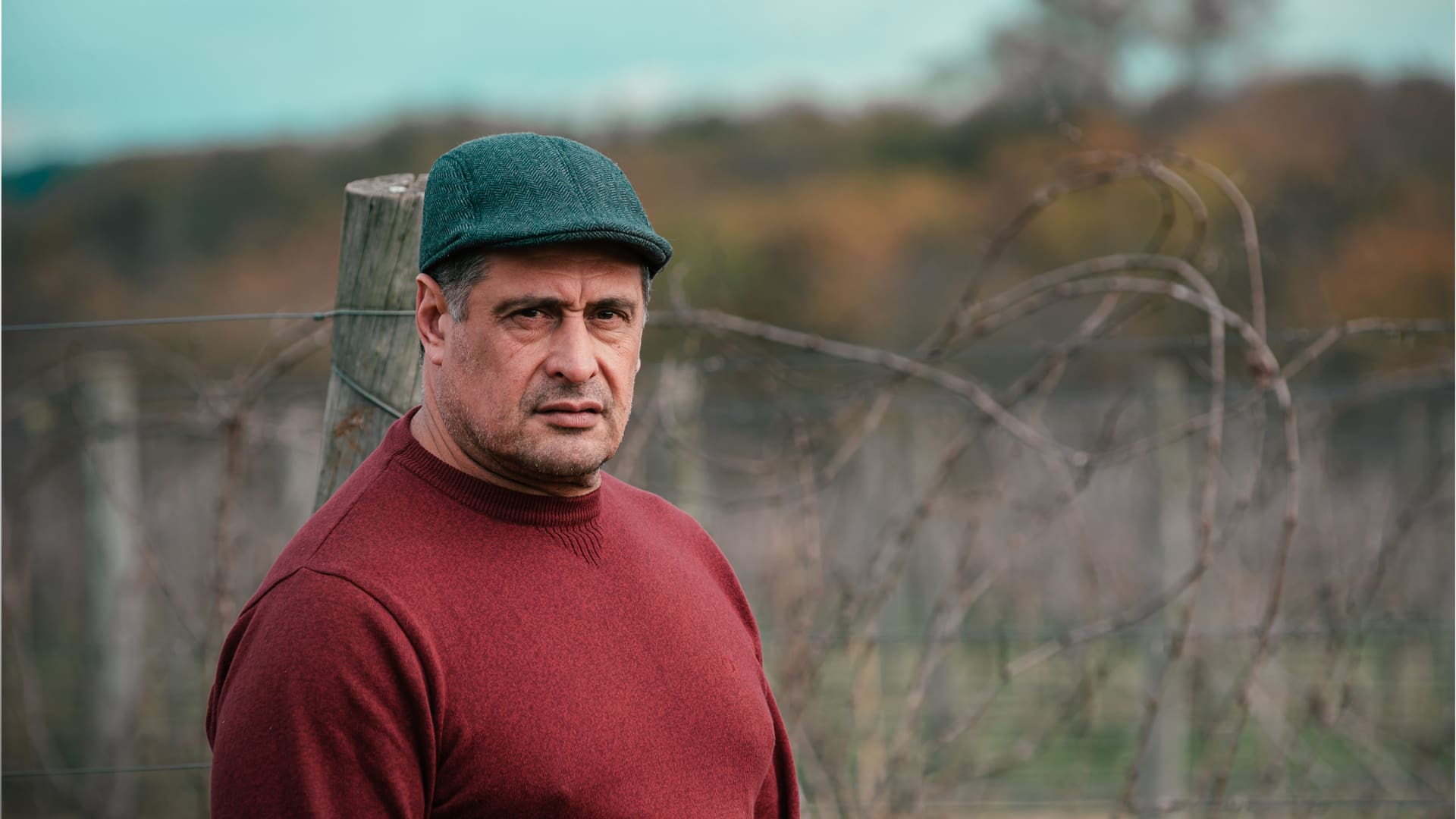 Gerardo Pereyra, en el viñedo de la Bodega Gamboa, en Campana.