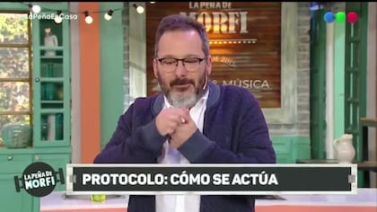 Gerardo Rozín se quebró al aire en La peña de morfi - Fuente: Telefe