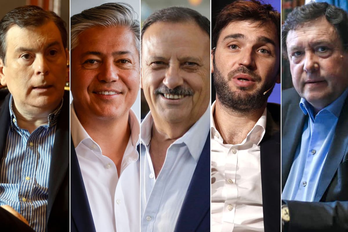 Gerardo Zamora, Rolando Figueroa, Ricardo Quintela, Ignacio Torres y Alberto Weretilneck