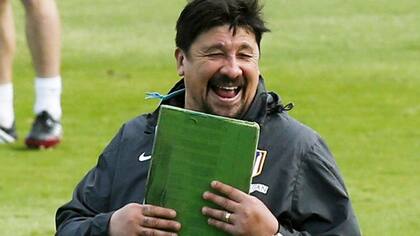 German Burgos en un entrenamiento del Atlético