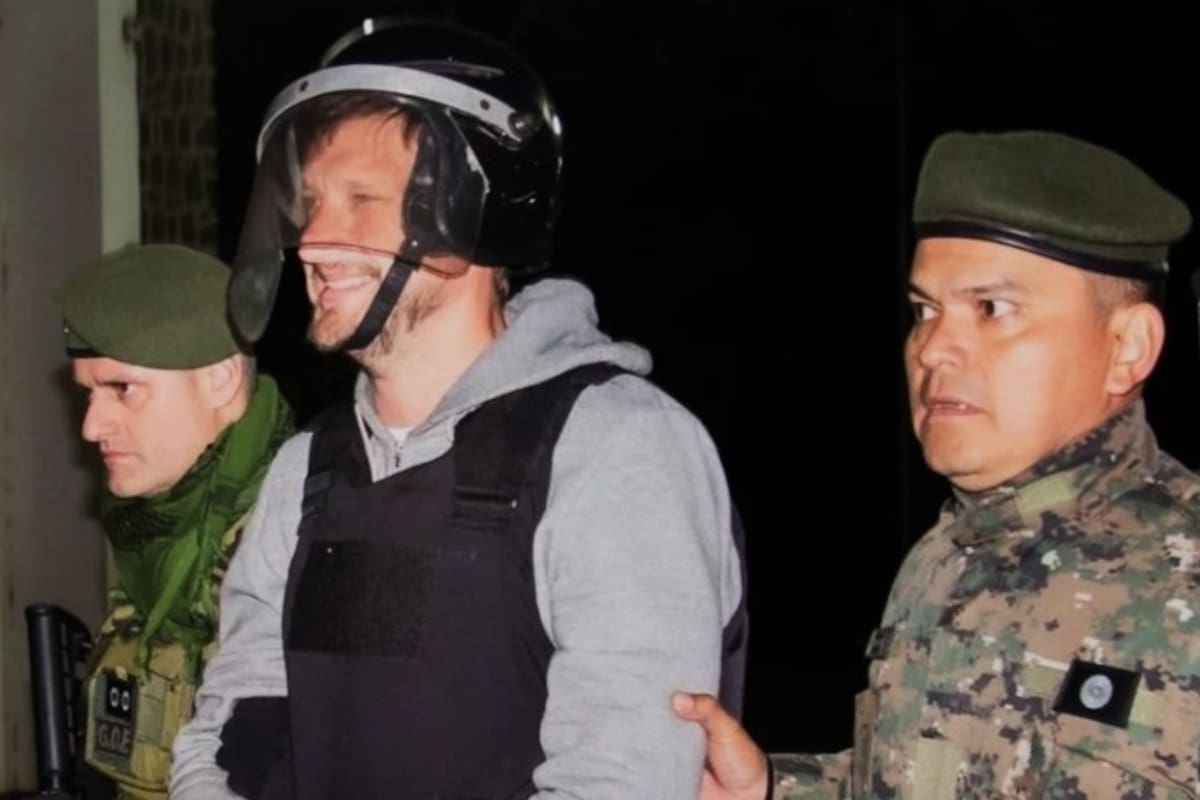 Germán Kiczka, en el momento de su arresto