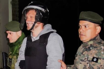 Germán Kiczka, en el momento de su arresto