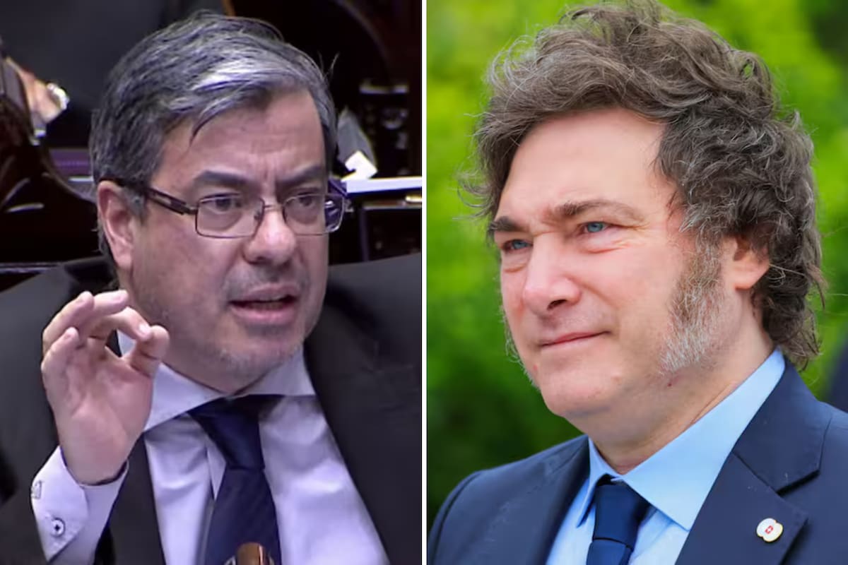 Germán Martínez y Javier Milei.