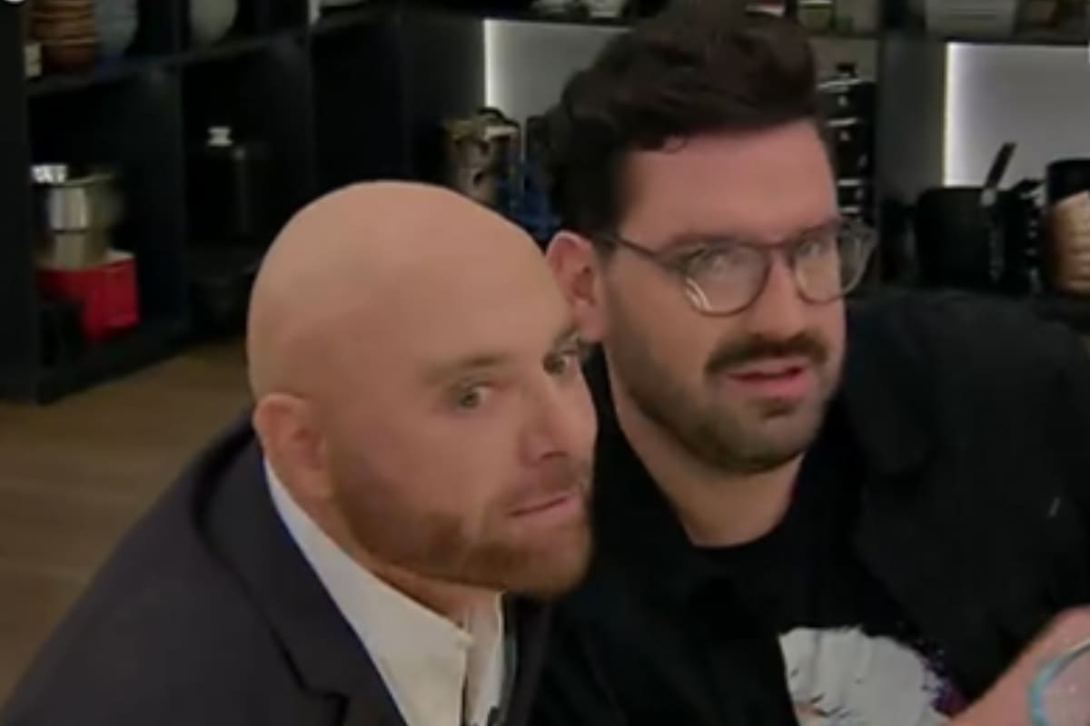Germán Martitegui y Damián Betular en MasterChef Celebrity (Telefe) (Crédito: Captura de video Telefe)