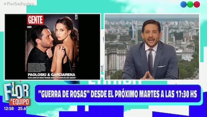 Germán Paoloski no pudo evitar tentarse por los comentarios subidos de tono de Florencia Peña y sus panelistas
