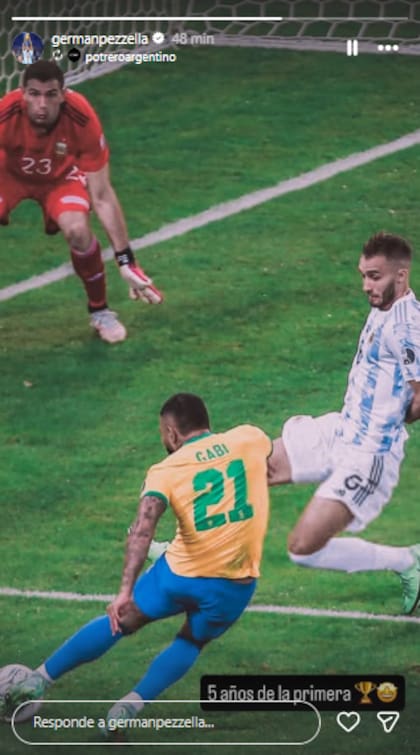 Germán Pezzela también rememoró el triunfo (Foto: Instagram @germanpezzella)