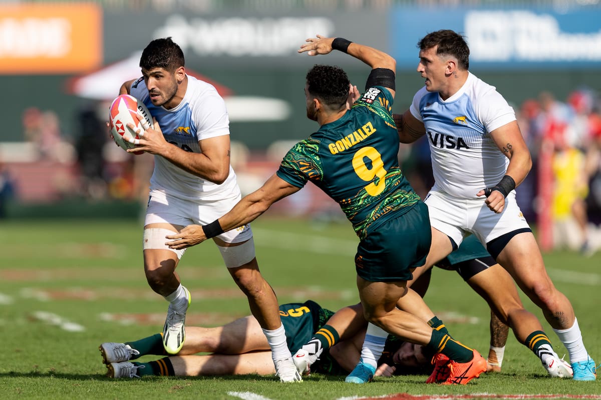 Germán Schulz ataca ante la marca de Gonzalez: los Pumas 7s vencieron a Australia