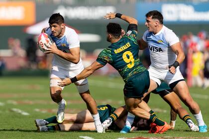 Germán Schulz ataca ante la marca de Gonzalez: los Pumas 7s vencieron a Australia