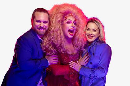 Germán Tripel, Fede Bal y Sofía Pachano, el tridente protagónico de Kinky Boots, una de las grandes producciones de este verano