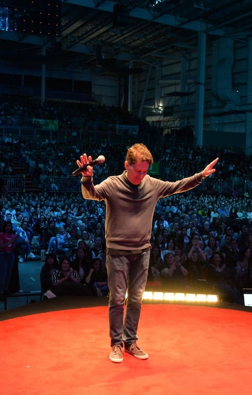 Gerry Garbulsky en la apertura de TEDxRíodelaPlata en Tecnópolis el miércoles 23.