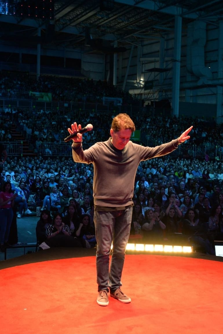 Gerry Garbulsky en la apertura de TEDxRíodelaPlata en Tecnópolis el miércoles 23.