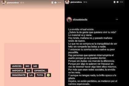 Gianinna Maradona y sus reflexiones en Instagram