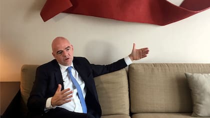 Gianni Infantino habló con La Nación durante su breve visita en la Argentina