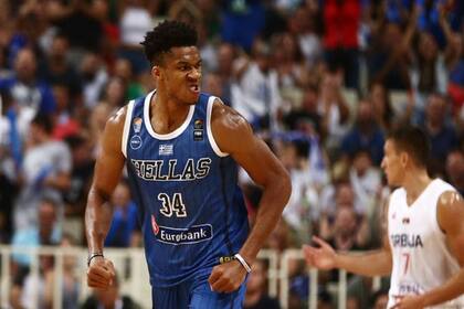 Giannis Antetokounmpo, la estrella del plantel griego para el Mundial de básquet de China.
