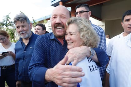 Gildo Insfrán, después de votar en Laguna Blanca, su pueblo