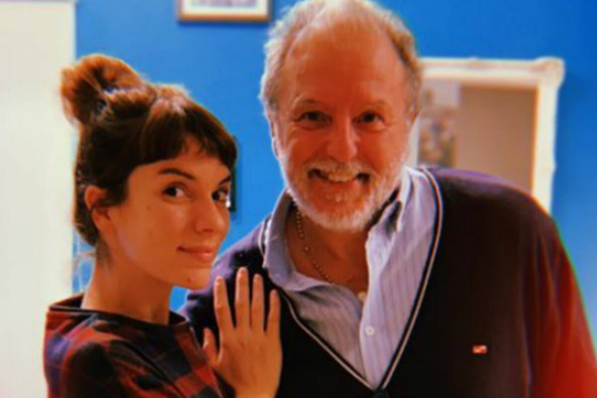 Gimena Accardi y su papá Hugo, quien está luchando por su vida