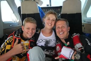 Gina-Marie Schumacher y su padre Michael, en otros tiempos