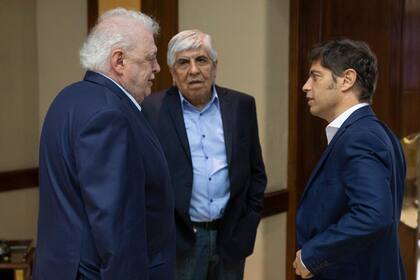 Ginés González García, Hugo Moyano y Axel Kicillof