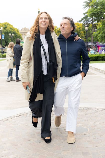 Ginette Reynal y su amigo Luis Galiussi.