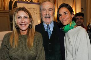Gino Bogani, tras el robo, recibió una distinción, el apoyo de sus musas y una broma de Graciela Borges