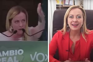Giorgia Meloni, en junio y octubre de este año