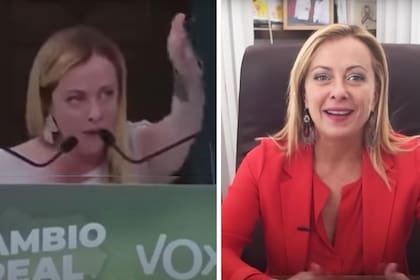 Giorgia Meloni, en junio y octubre de este año