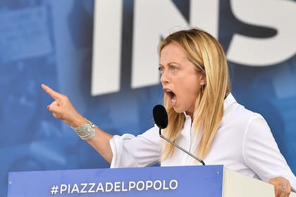 Giorgia Meloni, líder de Fratelli d'Italia y ganadora de las elecciones parlamentarias del domingo en Italia