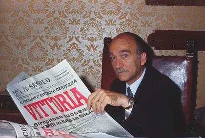 Giorgio Almirante fundó Movimiento Social Italiano, el primer partido posfascista de Italia.
