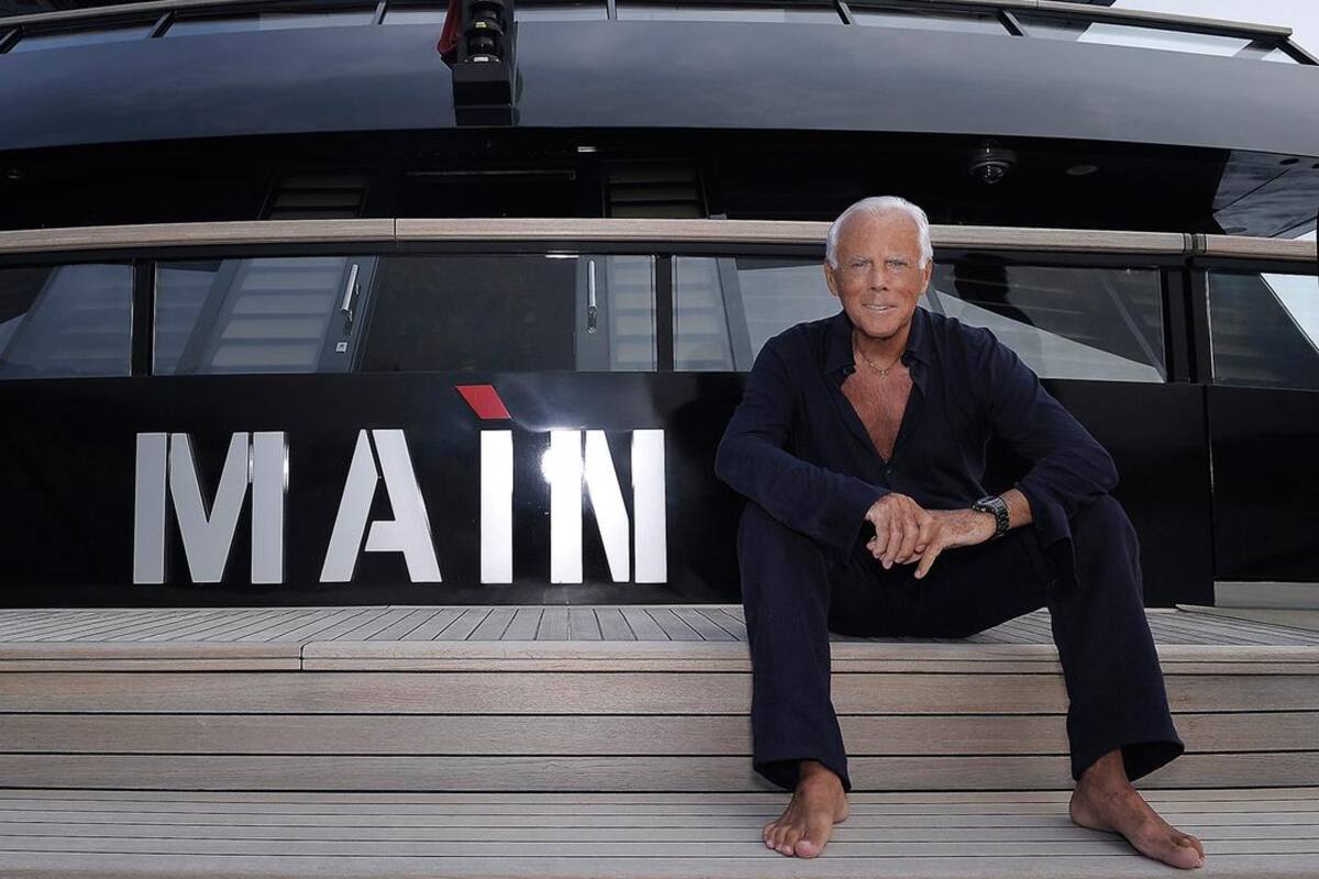 Giorgio Armani y su yate Main.