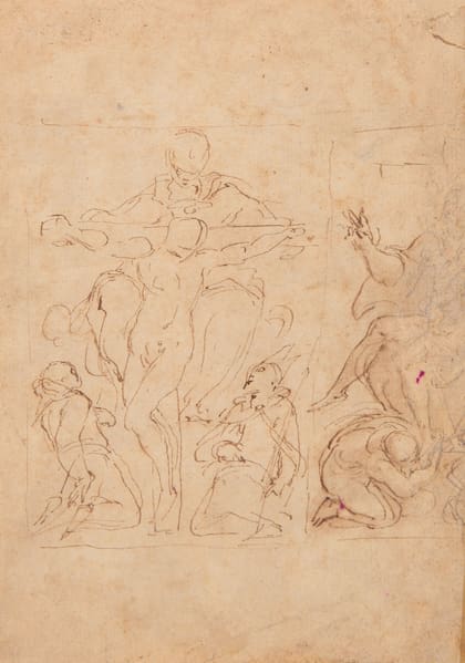 Giorgio Vasari, "Los tres ángeles apareciendo a la familia de Abraham"