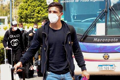 Gio, en la llegada al predio de la AFA