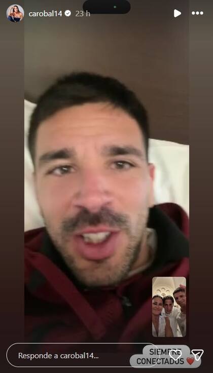 Giovanni Simeone salió en una videollamada